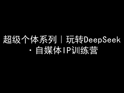 超级个体系列，玩转DeepSeek·自媒体IP训练营，deepseek教程-百盟网